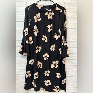 Tommy Hilfiger Black Dress with Pink Floral Pattern - 12